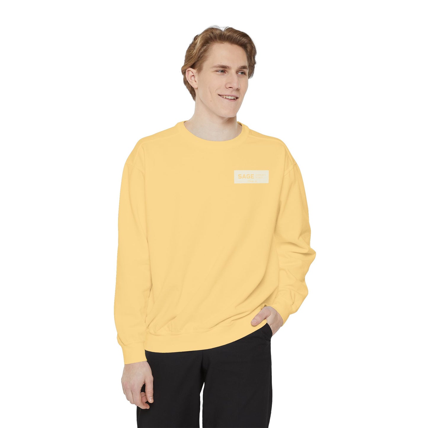 Sage Badge Comfort Colors Sweatshirt