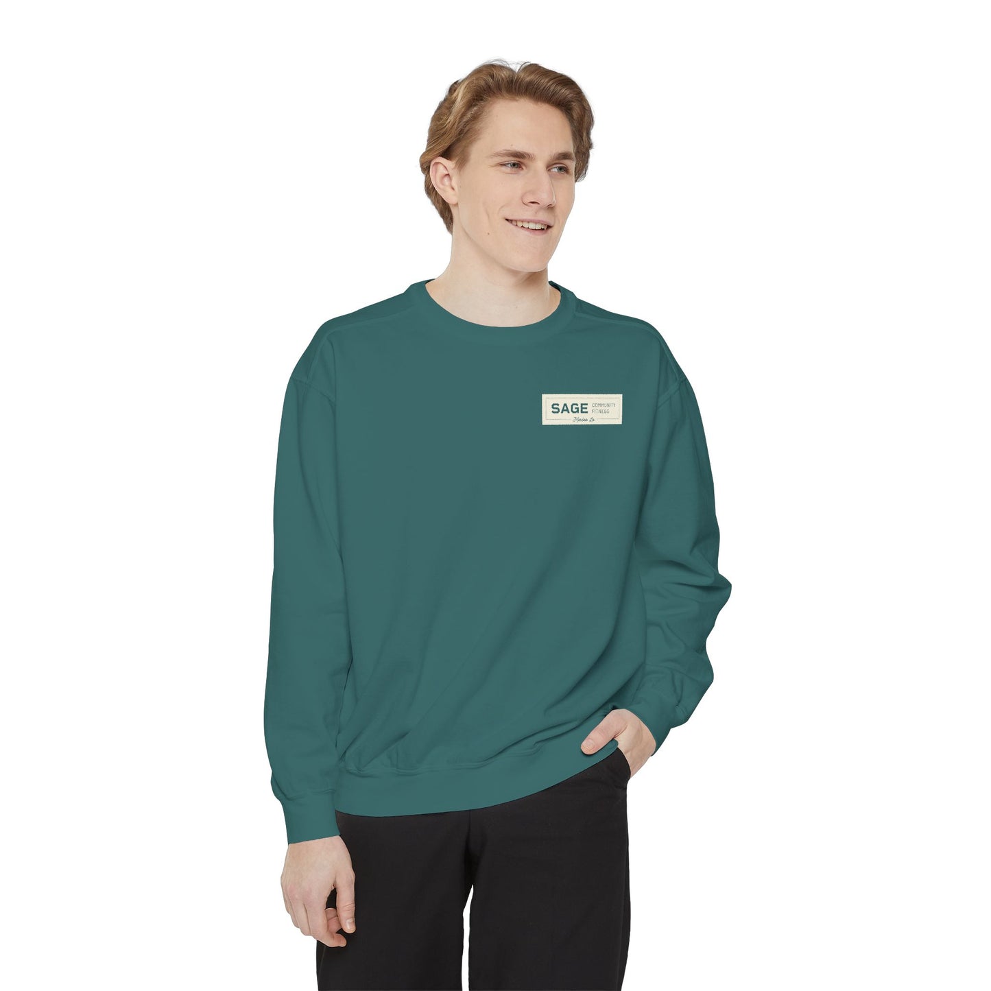 Sage Badge Comfort Colors Sweatshirt